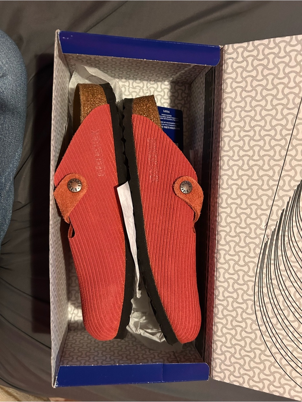 New Birkenstock Boston Clog Sienna Red Size 7 - Picture 3 of 6